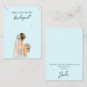 Bruidsmeisje Ketting & Oorbel Sieraden Display Kaa Visitekaartje (Voorkant / Achterkant)