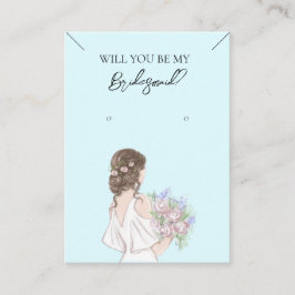 Bruidsmeisje Ketting & Oorbel Sieraden Display Kaa Visitekaartje