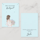 Bruidsmeisje Ketting & Oorbel Sieraden Display Kaa Visitekaartje (Voorkant / Achterkant)