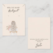 Bruidsmeisje Ketting & Oorbel Sieraden Display Kaa Visitekaartje (Voorkant / Achterkant)