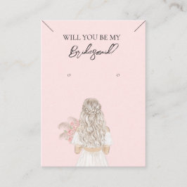 Bruidsmeisje Ketting & Oorbel Sieraden Display Kaa Visitekaartje