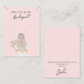 Bruidsmeisje Ketting & Oorbel Sieraden Display Kaa Visitekaartje (Voorkant / Achterkant)