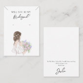 Bruidsmeisje Ketting & Oorbel Sieraden Display Kaa Visitekaartje (Voorkant / Achterkant)