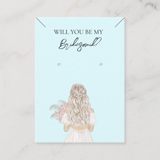 Bruidsmeisje Ketting & Oorbel Sieraden Display Kaa Visitekaartje (Voorkant)