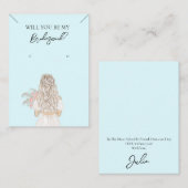 Bruidsmeisje Ketting & Oorbel Sieraden Display Kaa Visitekaartje (Voorkant / Achterkant)