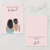 Bruidsmeisje Ketting & Oorbel Sieraden Display Kaa Visitekaartje (Voorkant / Achterkant)