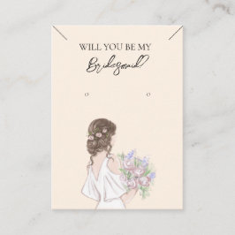 Bruidsmeisje Ketting & Oorbel Sieraden Display Kaa Visitekaartje