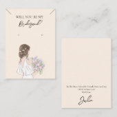 Bruidsmeisje Ketting & Oorbel Sieraden Display Kaa Visitekaartje (Voorkant / Achterkant)