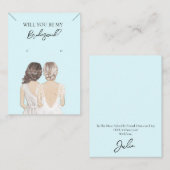 Bruidsmeisje Ketting & Oorbel Sieraden Display Kaa Visitekaartje (Voorkant / Achterkant)