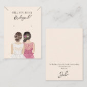 Bruidsmeisje Ketting & Oorbel Sieraden Display Kaa Visitekaartje (Voorkant / Achterkant)