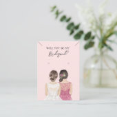 Bruidsmeisje Ketting & Oorbel Sieraden Display Kaa Visitekaartje (Staand voorkant)