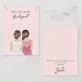 Bruidsmeisje Ketting & Oorbel Sieraden Display Kaa Visitekaartje (Voorkant / Achterkant)