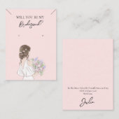 Bruidsmeisje Ketting & Oorbel Sieraden Display Kaa Visitekaartje (Voorkant / Achterkant)