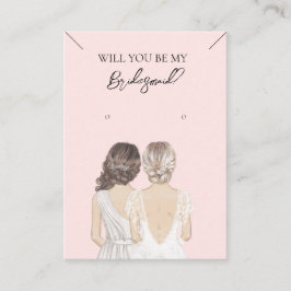 Bruidsmeisje Ketting & Oorbel Sieraden Display Kaa Visitekaartje