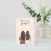 Bruidsmeisje Ketting & Oorbel Sieraden Display Kaa Visitekaartje (Staand voorkant)