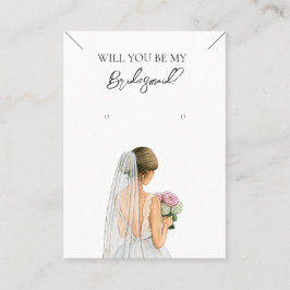 Bruidsmeisje Ketting & Oorbel Sieraden Display Kaa Visitekaartje