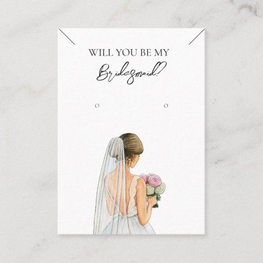 Bruidsmeisje Ketting & Oorbel Sieraden Display Kaa Visitekaartje (Voorkant)