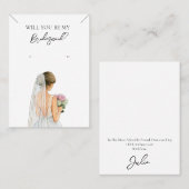 Bruidsmeisje Ketting & Oorbel Sieraden Display Kaa Visitekaartje (Voorkant / Achterkant)