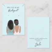 Bruidsmeisje Ketting & Oorbel Sieraden Display Kaa Visitekaartje (Voorkant / Achterkant)