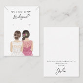 Bruidsmeisje Ketting & Oorbel Sieraden Display Kaa Visitekaartje (Voorkant / Achterkant)