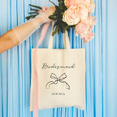 bruidsmeisje | Kies een kleur Coquette Bow Tote Bag