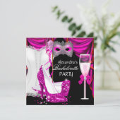 Bruidsmeisje korset Roze Masquerade Champagne 2 Kaart (Staand voorkant)