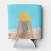 Bruidsmeisje Lange Haren Bruiloft Feest Blikjeskoeler (Achterkant)