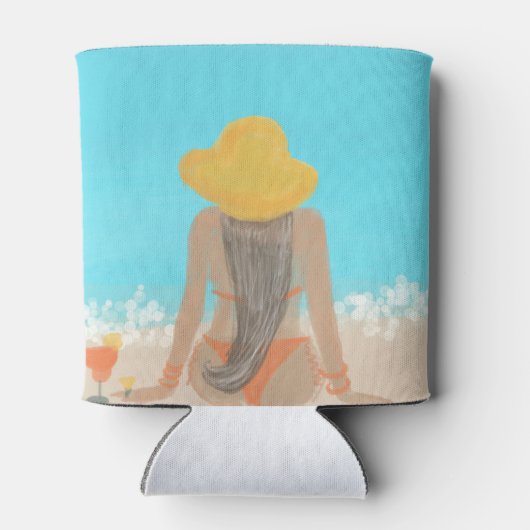 Bruidsmeisje Lange Haren Bruiloft Feest Blikjeskoeler (Achterkant)