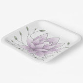 Bruidsmeisje Leaf en Roze Lotus Feest Papieren Bordje (Gebogen)