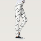 Bruidsmeisje Leggings - Wit en Zwart (Rechts)