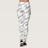 Bruidsmeisje Leggings - Wit en Zwart (Achterkant)