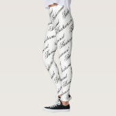 Bruidsmeisje Leggings - Wit en Zwart (Links)