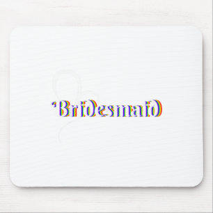 Bruidsmeisje LHBT Hart Rainbow Pride Bachelorette Muismat