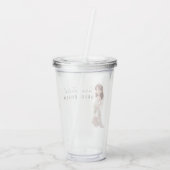 Bruidsmeisje | Lieve cartoon bruid met schrift Acryl Drinkbeker (Achterkant)