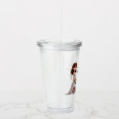 Bruidsmeisje | Lieve cartoon bruid met schriftrol Acryl Drinkbeker (Rechts)