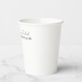 Bruidsmeisje  | Lieve cartoon bruid met script Papieren Bekers (Links)