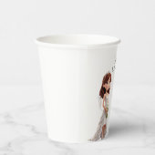 Bruidsmeisje  | Lieve cartoon bruid met script Papieren Bekers (Rechts)