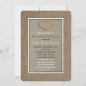 Bruidsmeisje Luncheon Uitnodiging — Burlap Look (Voorkant)