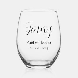 Bruidsmeisje Maid of Honor huwelijkscadeau Wijnglas Zonder Voet