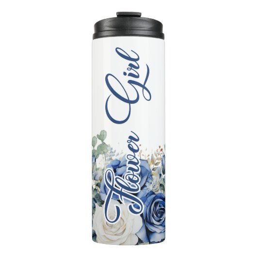 Bruidsmeisje met bloemen thermosbeker (Voorkant)