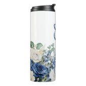 Bruidsmeisje met bloemen thermosbeker (Gedraaid links)