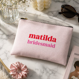 Bruidsmeisje Minimaal Rood en Roze Bachelorette Etui