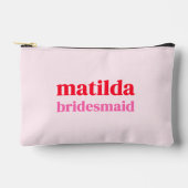 Bruidsmeisje Minimal Rood en Roze Bachelorette Etui (Voorkant)