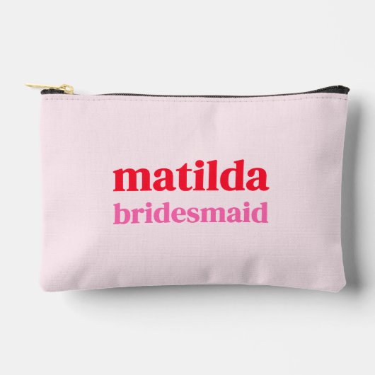 Bruidsmeisje Minimal Rood en Roze Bachelorette Etui (Voorkant)
