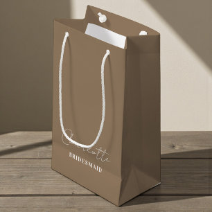 Bruidsmeisje Minimalistische script natuurgetrou Klein Cadeauzakje