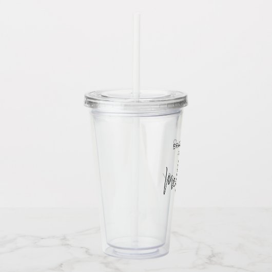 Bruidsmeisje Modern Elegant Script Bridal Acryl Drinkbeker (Rechts)