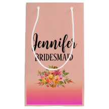 bruidsmeisje | Modern Floral gepersonaliseerd
