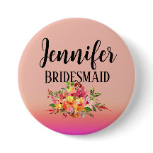 bruidsmeisje | Modern Floral gepersonaliseerd