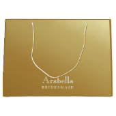 bruidsmeisje | Modern Glamorous Ombre Goud Groot Groot Cadeauzakje (Voorkant)