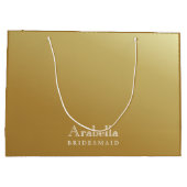 bruidsmeisje | Modern Glamorous Ombre Goud Groot Groot Cadeauzakje (Achterkant)